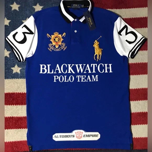 Vintage RALPH LAUREN POLO BLACKWATCH TEAM RUGBY Custom Shirt L Rlpc Rlx Sport x - Picture 2 of 16